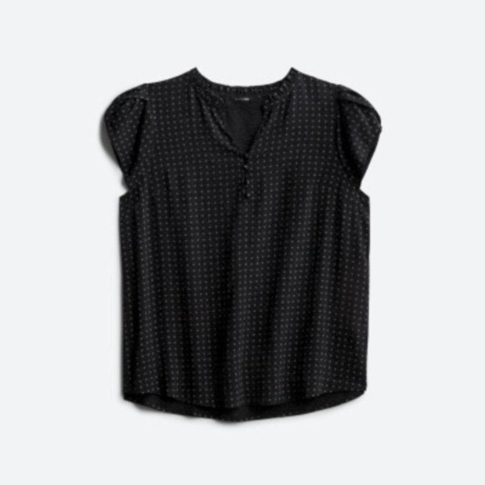 PAPERMOON Zenobia textured tulip sleeve  2X | Black